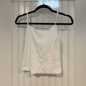 Brandy Melville White Fitted Crop Camisole